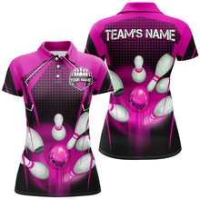 Load image into Gallery viewer, Personalized Bowling Shirts for Women Polo 3D Bowling Team League Bowling Gifts QZT423