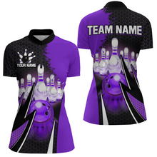 Load image into Gallery viewer, Personalized Bowling Shirts for Women 1/4 Zip Bowling Team Jersey QZT440
