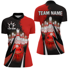 Load image into Gallery viewer, Personalized Bowling Shirts for Women 1/4 Zip Bowling Team Jersey QZT440