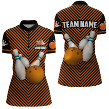 Load image into Gallery viewer, Personalized Bowling Shirt for Women Quarter-Zip Bowling Jersey Bowling Team League QZT239