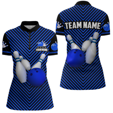 Load image into Gallery viewer, Personalized Bowling Shirt for Women Quarter-Zip Bowling Jersey Bowling Team League QZT239