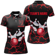 Load image into Gallery viewer, Personalized 3D Women's Bowling Team Jersey Bowling Shirt American Bowling Polo Shirt QZT33