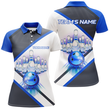 Load image into Gallery viewer, Custom Bowling Shirt for Women, Personalized Bowling Jersey , Women's Bowling Polo Shirt QZT41