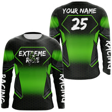 Load image into Gallery viewer, Custom Motocross Jersey Kid Men Women Upf30+ Green Dirt Bike Shirt MX Off-Road Rider Motorcycle PDT670