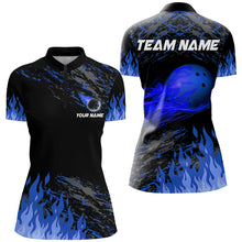 Load image into Gallery viewer, Blue Flame Bowling Shirts Men And Women Custom Bowling Team Jersey Unisex Uniform Bowlers BDT523