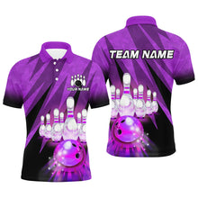 Load image into Gallery viewer, Custom Purple Bowling Shirt For Couple Bowling Team Jersey Men Women Bowler Gift BDT501