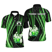 Load image into Gallery viewer, Green Light Bowling Shirt For Men Women Custom Team Bowling Jersey For Couples BDT504