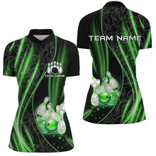 Load image into Gallery viewer, Green Light Bowling 1/4 Zip Shirt For Men Women Custom Team Bowling Jersey For Couples BDT504