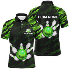 Load image into Gallery viewer, Personalized Green Camo Bowling Polo Shirts Unisex Bowling Team Jersey Men Women BDT485