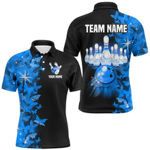 Load image into Gallery viewer, Blue Butterfly Bowling Polo Shirts For Men Women Custom Bowling Jersey Team BDT505