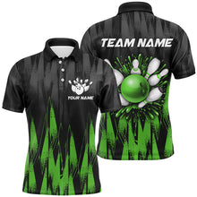 Load image into Gallery viewer, Unisex Bowling Team Jerseys Custom Green Bowling Polo Shirt For Men &amp; Women BDT458