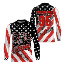 Load image into Gallery viewer, Custom Motocross Jersey Kid Men UPF30+ American Flag Dirt Bike Shirt MX Racing Off-Road Motorcycle PDT623