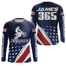 Load image into Gallery viewer, Kid&amp;Adult Motocross Jersey Personalized UPF30+ American Dirt Bike Shirt Off-Road Motorcycle Jersey PDT747