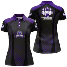 Load image into Gallery viewer, Bowling Polo Shirt For Women Custom Name Bowling Jersey Vintage Bowling Team Shirt BDT266