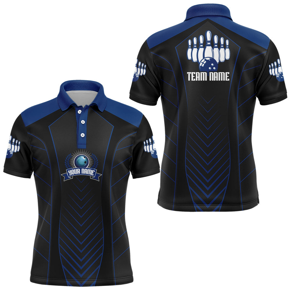 Bowling Polo Shirt For Men Custom Name Bowling Jersey Vintage Bowling Team Shirt BDT266