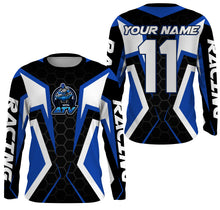 Load image into Gallery viewer, Blue ATV Motocross Jersey Adult Youth UPF30+ Custom Quad Bike Off-Road Jersey ATV MX Shirt Extreme PDT642