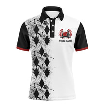 Load image into Gallery viewer, Personalized Bowling Polo Shirt for Men Strike Bowling Jersey Team White Bowling Shirt BDT256