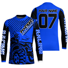 Load image into Gallery viewer, Custom Quad Bike Jersey Kid Men Women Upf30+ Blue ATV Motocross Shirt Extreme Rider PDT841