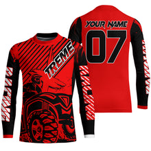 Load image into Gallery viewer, Custom Quad Bike Jersey Kid Men Women Upf30+ Red ATV Motocross Shirt Extreme Rider PDT841