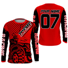 Load image into Gallery viewer, Custom Quad Bike Jersey Kid Men Women Upf30+ Red ATV Motocross Shirt Extreme Rider PDT841