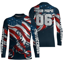 Load image into Gallery viewer, American Flag Motocross Jersey Youth Men Women UPF30+ Custom Dirt Bike Shirt Motorcycle MX Racing PDT691