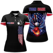 Load image into Gallery viewer, American Bowling Polo Shirt For Men &amp; Women Custom Eagle Bowling Team Jersey Black Unisex BDT539