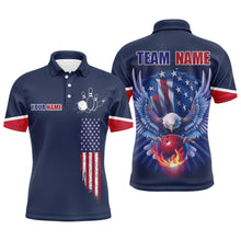 Load image into Gallery viewer, American Bowling Polo Shirt For Men &amp; Women Custom Eagle Bowling Team Jersey Navy Unisex BDT539