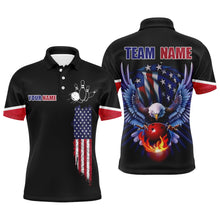 Load image into Gallery viewer, American Bowling Polo Shirt For Men &amp; Women Custom Eagle Bowling Team Jersey Black Unisex BDT539