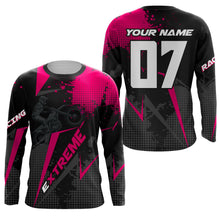 Load image into Gallery viewer, Dirt Bike Jersey Men Kid Women UPF30+ Custom Pink MX Riding Shirt Extreme Motocross Off-Road PDT606