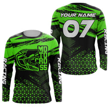 Load image into Gallery viewer, Green Dirt Bike Jersey Men Kid Women UPF30+ Custom MX Riding Shirt Motocross Off-Road Motorcycle PDT602
