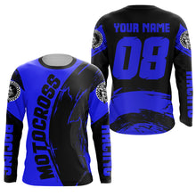 Load image into Gallery viewer, Blue Motocross Jersey Men Kid Women UPF30+ Custom Dirt Bike Shirt Extreme MX Racing Off-Road PDT607