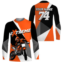 Load image into Gallery viewer, Kid Men Women Dirt Bike Jersey Orange Upf30+ Custom Motocross Shirt Motorcycle Racing PDT676