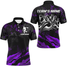 Load image into Gallery viewer, Men Bowling Polo Shirt Custom Camo Bowling Jersey Bowling Team League Shirt BDT285