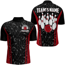 Load image into Gallery viewer, Custom Bowling Jersey For Men Seamless Pattern Bowling Shirt Team Bowling Quarter-Zip Shirt BDT302