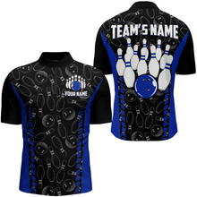 Load image into Gallery viewer, Custom Bowling Jersey For Men Seamless Pattern Bowling Shirt Team Bowling Quarter-Zip Shirt BDT302