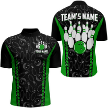 Load image into Gallery viewer, Custom Bowling Jersey For Men Seamless Pattern Bowling Shirt Team Bowling Quarter-Zip Shirt BDT302