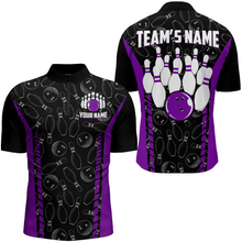 Load image into Gallery viewer, Custom Bowling Jersey For Men Seamless Pattern Bowling Shirt Team Bowling Quarter-Zip Shirt BDT302