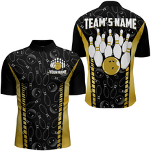 Load image into Gallery viewer, Custom Bowling Jersey For Men Seamless Pattern Bowling Shirt Team Bowling Quarter-Zip Shirt BDT302