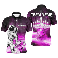 Load image into Gallery viewer, Astronaut Pink Bowling Shirts Men &amp; Women Personalized Bowling Team Jersey Unisex Polo BDT532