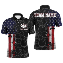 Load image into Gallery viewer, American Flag Bowling Jerseys For Men &amp; Women Custom Bowling Polo &amp; Quarter-Zip Shirt BDT413