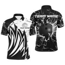 Load image into Gallery viewer, Custom Black&amp;White Bowling Jersey Team League Bowling Polo Shirts Men And Women BDT522