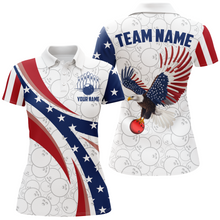 Load image into Gallery viewer, American Bowling Polo Shirt Men &amp; Women Custom Eagle Bowling Team Jersey Patriotic BDT560