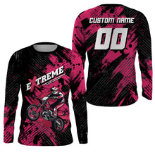 Load image into Gallery viewer, Custom Dirt Bike Jersey Kid Men Women Upf30+ Pink Motocross Racing Shirt Motorcycle PDT675