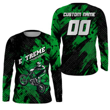 Load image into Gallery viewer, Custom Dirt Bike Jersey Kid Men Women Upf30+ Green Motocross Racing Shirt Motorcycle PDT675