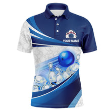 Load image into Gallery viewer, Custom Bowling Shirt For Men Navy Bowling Team Jersey Custom 3D Bowling Polo Shirts BDT300
