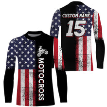Load image into Gallery viewer, American Motocross Jersey Personalized UPF30+ Kid&amp;Adult Dirt Bike Shirt Off-Road Motorcycle Jersey PDT746
