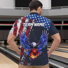 Load image into Gallery viewer, Custom US Flag Eagle Bowling Shirts American Bowling Jersey Men Women Patriotic MBL74