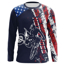 Load image into Gallery viewer, American Flag Motocross Jersey Kid Men Women UPF30+ Youth Dirt Bike Shirt Off-road Motorcycle Patriotic XM22