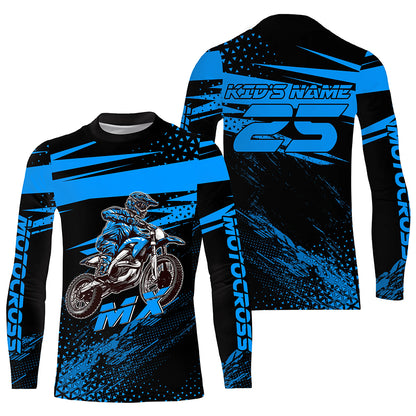 Blue Motocross Racing Jersey Upf30+ Dirt Bike Shirt Motorcycle Off-Road MX Jersey XM290