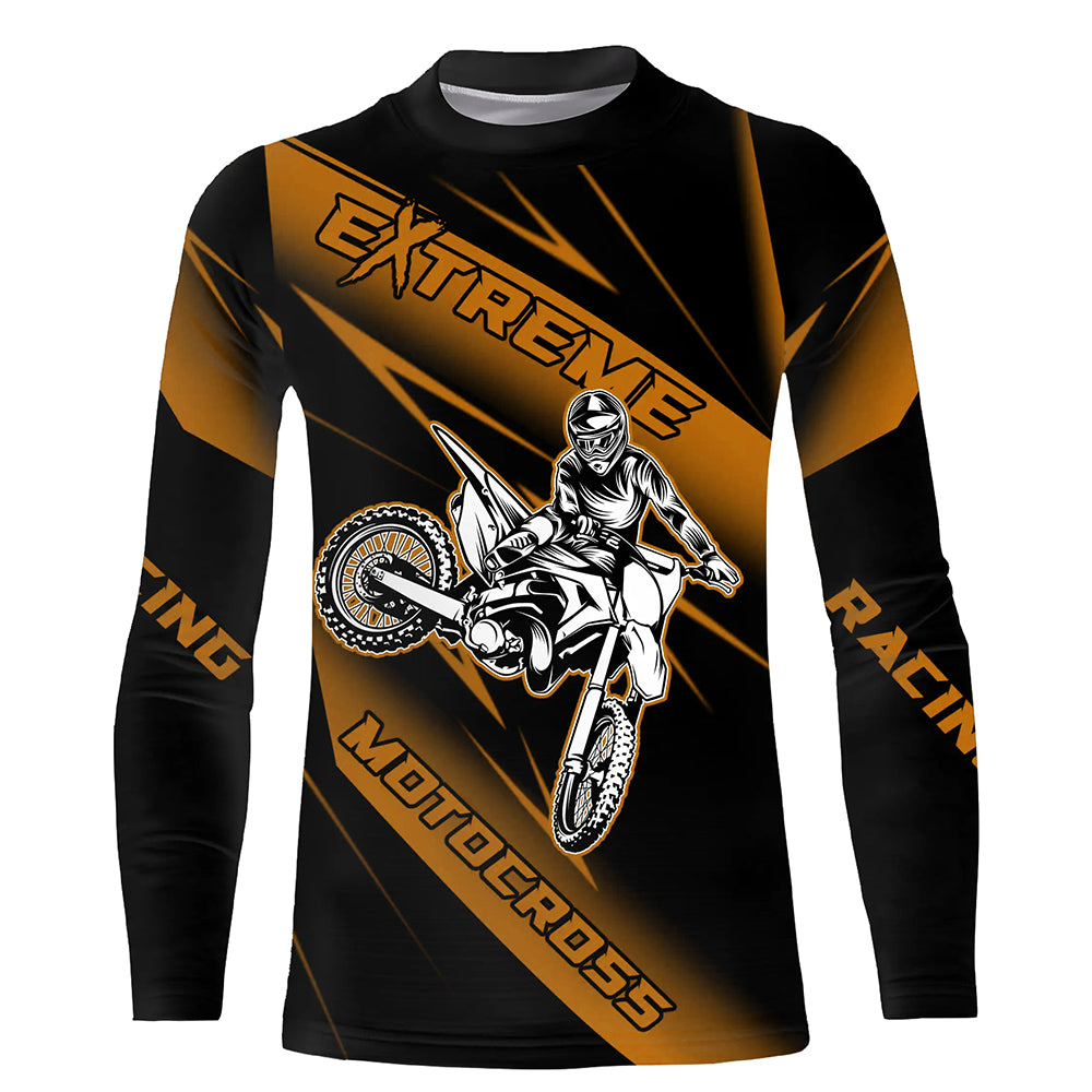 Motocross Racing Jersey Orange Upf30+ Dirt Bike Shirt Motorcycle Off-Road Jersey XM293
